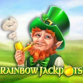 Rainbow Jackpots slot logo by Red Tiger Gaming at iDEAL Casino