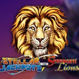 Official Jackpots logo: Stellar Jackpots with Serengeti Lions by Lightning Box Game at iDEAL Casino